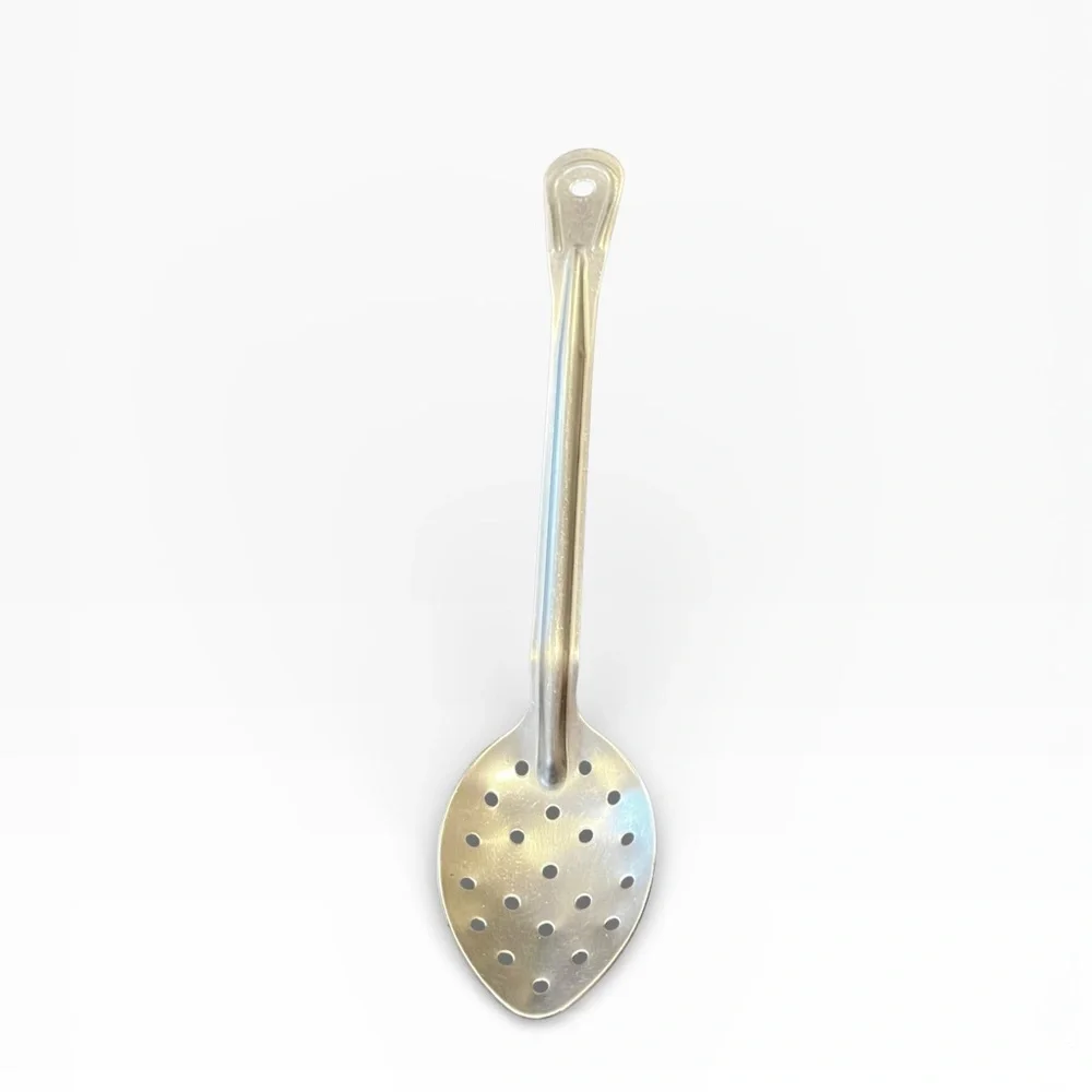 Stainless steel slotted perforated serving spoon